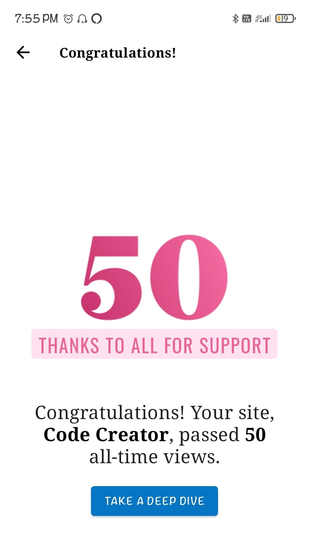 Thanks to all for support